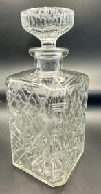 Carafe à whisky carrée en cristal vintage, Enlèvement ou Envoi