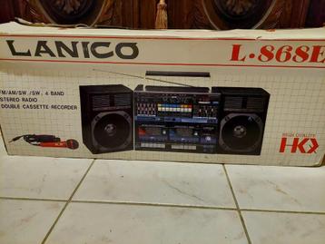 Nieuw boombox stereo radio Lanico L868E jaren 80 beschikbaar voor biedingen