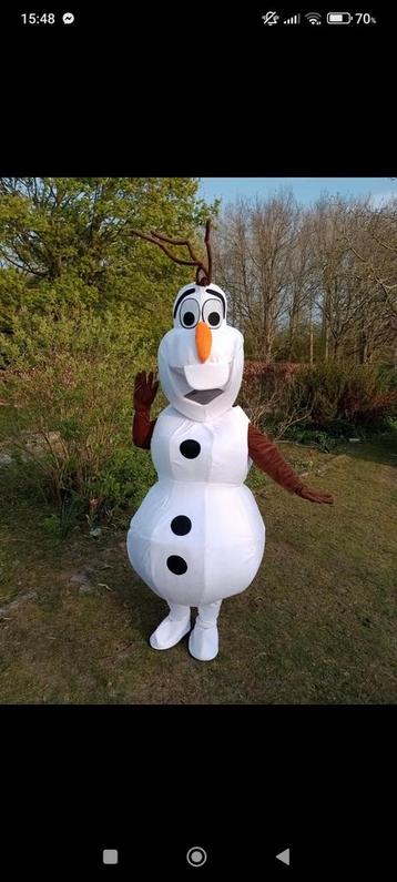 Cosplay kostuum mascotte Olaf Frozen beschikbaar voor biedingen