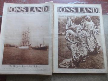 VEEL TIJDSCHRIFTEN ONS LAND 1931 - 1932 beschikbaar voor biedingen