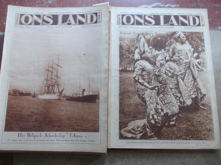 VEEL TIJDSCHRIFTEN ONS LAND 1931 - 1932, Boeken, Geschiedenis | Nationaal, Gelezen, 20e eeuw of later, Ophalen of Verzenden
