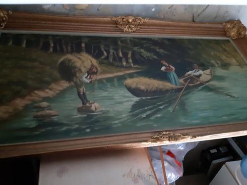 " Le porteur de foin" avec cadre antique 18è s.!, Antiquités & Art, Art | Peinture | Classique, Enlèvement