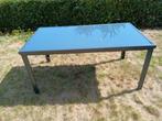 Tafel met glazen blad, Ophalen, Gebruikt, 50 tot 100 cm, 50 tot 75 cm
