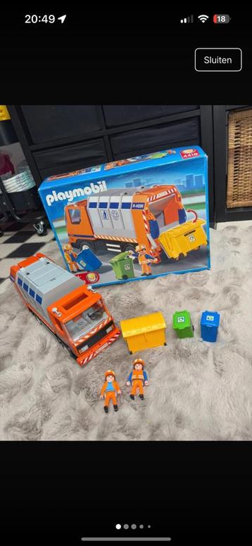 Playmobil vuilniswagen, Ophalen