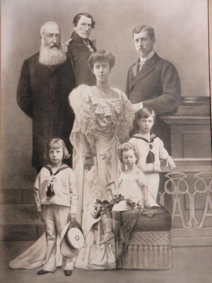 Grote foto De eerste koningen van België., Verzamelen, Foto's en Prenten, Gebruikt, Foto, Overige onderwerpen, Voor 1940, Ophalen of Verzenden