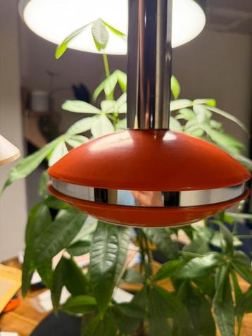 Space Age rood-chromen hanglamp beschikbaar voor biedingen