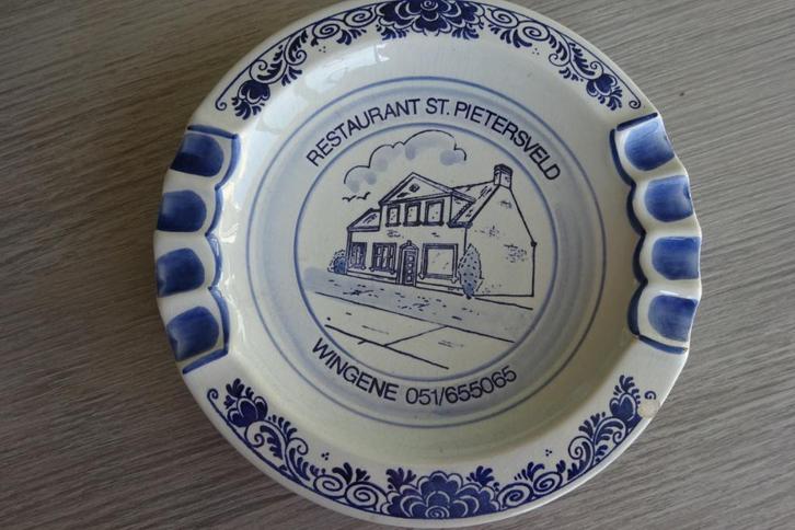 asbak cendrier Delfts Blauw Sint Pietersveld Wingene Tielt, Antiek en Kunst, Antiek | Keramiek en Aardewerk, Ophalen of Verzenden