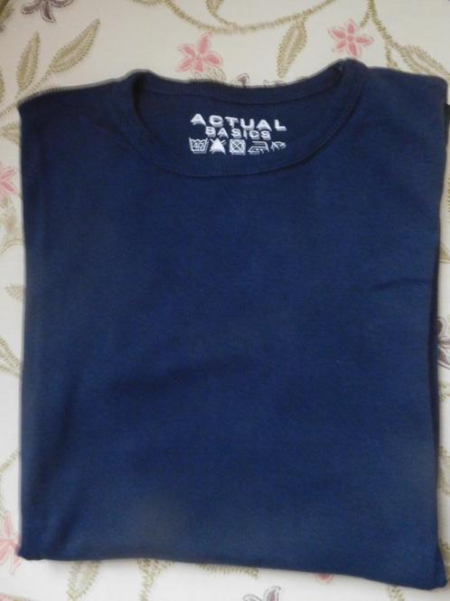 Actual Basics marineblauw t-shirt maat S, Kleding | Heren, T-shirts, Nieuw, Maat 46 (S) of kleiner, Blauw, Ophalen of Verzenden