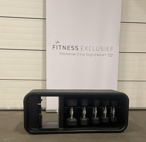 Technogym Bench, Multifunctionele fitnessbank met dumbells, Sport en Fitness, Fitnessmaterialen, Gebruikt, Fitnessbank, Armen