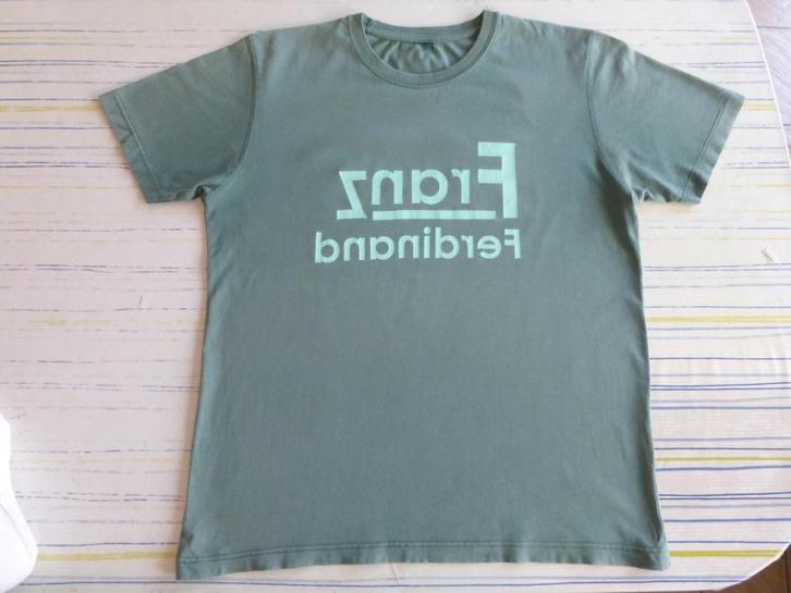 T shirt Franz Ferdinand Maat L, Kleding | Heren, T-shirts, Zo goed als nieuw, Maat 52/54 (L), Groen, Ophalen of Verzenden
