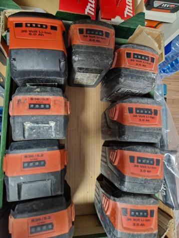 Hilti batterijen 36 Volt 5,2 en 6Ah + opladers beschikbaar voor biedingen