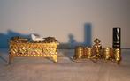Hollywood Regency lipstick -en tissue-houder, 1950-1960s, Ophalen of Verzenden, Zo goed als nieuw, Lippen, Accessoires