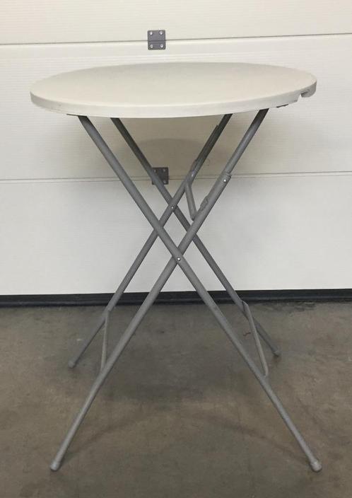 (30) Inklapbare receptietafel witte kleur, Huis en Inrichting, Tafels | Statafels, Zo goed als nieuw, Ophalen