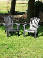 2xProgarden Dolomite - Antraciet - Tuinzetel Canadian Chair, Kunststof, Zo goed als nieuw, Stapelbaar, Ophalen