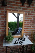 Spiegel in bleekhouten kader, Huis en Inrichting, Woonaccessoires | Spiegels, Ophalen of Verzenden, Zo goed als nieuw