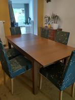 Eettafel Ikea met 2 verlengstukken, Huis en Inrichting, Tafels | Eettafels, Gebruikt, Rechthoekig, Ophalen, Vijf personen of meer