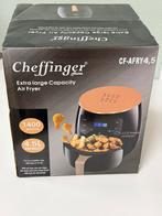 Friteuse numérique Cheffinger XL 4,5L, 1400 W, écran tactile, Enlèvement ou Envoi, Neuf, dans son emballage, Cuisinière, Friteuse et Grils