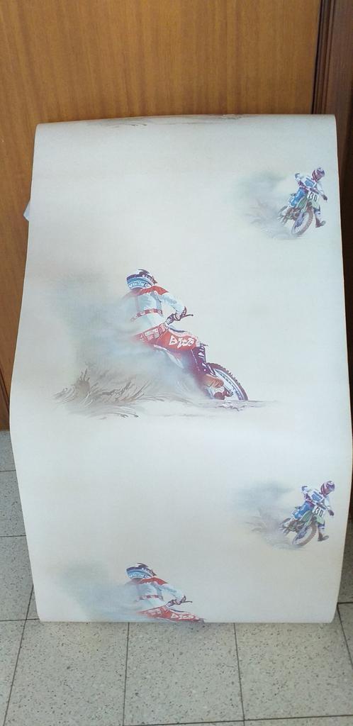 motorcross behang, Antiek en Kunst, Antiek | Tapijten, Tafelkleden en Textiel, Ophalen of Verzenden