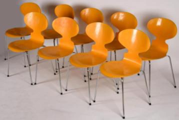 Vintage stoelen Arne Jacobsen, model "Mier" beschikbaar voor biedingen