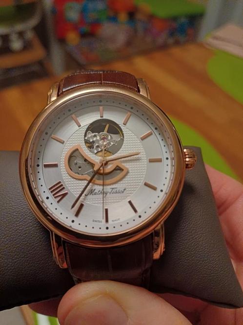 Swiss Mathey Tissot automatisch horloge Open Heart, Handtassen en Accessoires, Horloges | Heren, Nieuw, Ophalen of Verzenden