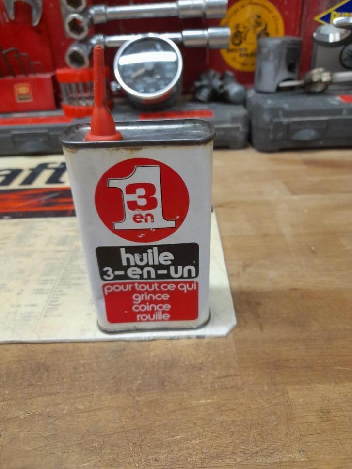 ancienne burette huile vide 3 en 1, Collections, Marques & Objets publicitaires, Utilisé, Autres types, Envoi