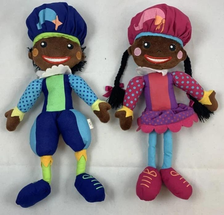 Zwarte Piet knuffel poppen set Sinterklaas jongen en meisje, Diversen, Sinterklaas, Zo goed als nieuw, Verzenden