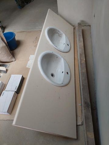 Dubbele lavabo en blad/wastafel Ideal Standart Wit beschikbaar voor biedingen