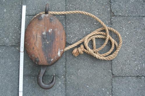 Grote antieke scheepskatrol met haak (40cm)  Zeer mooi schee, Antiek en Kunst, Antiek | Gereedschap en Instrumenten, Ophalen of Verzenden