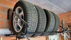 4 winterbanden op velg + 1 zomerband + muurrek, Auto-onderdelen, Banden en Velgen, Ophalen, Gebruikt, 15 inch, Banden en Velgen