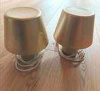 Set van 2 glazen tafellampen/ nachtlampen, Ophalen, Zo goed als nieuw