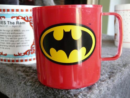Divers mugs avec imprimé (publicitaire), dont Batman, cher o, Collections, Porcelaine, Cristal & Couverts, Comme neuf, Tasse et/ou soucoupe