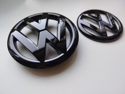 Volkswagen Golf 6 zwarte chromen logoset - Grille en COF, Auto diversen, Overige Auto diversen, Ophalen of Verzenden