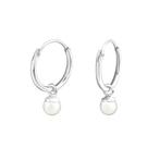 Boucles d'oreilles enfant en argent avec perle blanche, Enlèvement ou Envoi, Boucles d'oreilles, Neuf