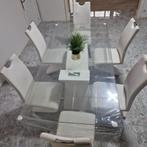 Modern tafel met 6 stoelen, Huis en Inrichting, Ophalen, Zo goed als nieuw, Modern, 6 tot 8 stoelen
