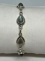 Zilveren armband met echte labradoriet, Overige kleuren, Nieuw, Ophalen of Verzenden, Met edelsteen