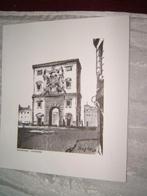 Tekening van Waterpoort in Antwerpen Periode 1900 - 1944, Antiek en Kunst, Kunst | Etsen en Gravures, Ophalen of Verzenden