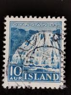 Ijsland 1935 - Dynjandi waterval, Ophalen of Verzenden, IJsland, Gestempeld