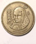 Munt Mexico 1000 pesos 1988, Ophalen of Verzenden, Midden-Amerika, Losse munt
