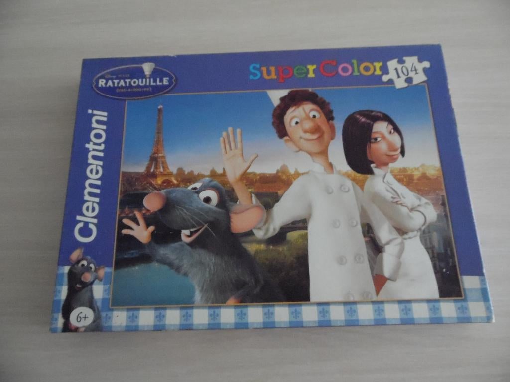 DISNEY RATATOUILLE CLEMENTONI LEGPUZZEL VAN 104 STUKJES, Kinderen en Baby's, Speelgoed | Kinderpuzzels, Zo goed als nieuw, 6 jaar of ouder