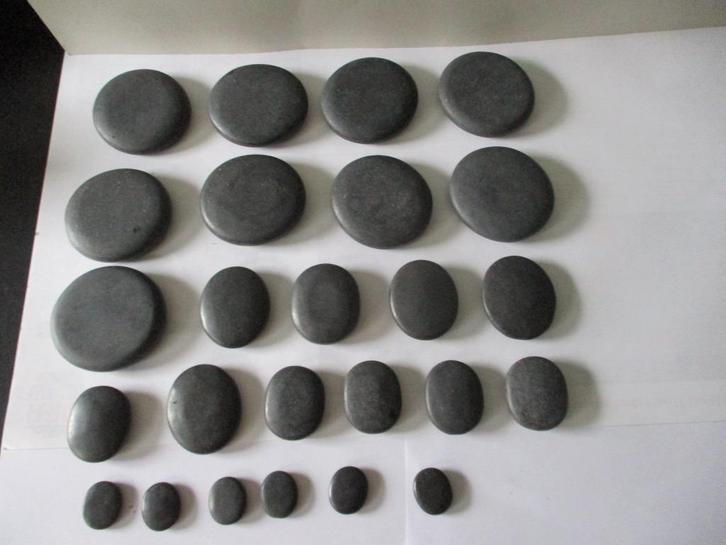 25 massage hot stones ,ronde met platte kant, Sport en Fitness, Massageproducten, Zo goed als nieuw, Hotstone, Ophalen of Verzenden