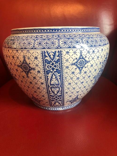 Cache pot B.F.K.  Bruges Boch Keramis, Antiek en Kunst, Antiek | Vazen, Ophalen of Verzenden