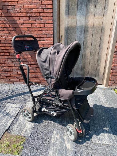Joovy caboose dubbele buggy, Kinderen en Baby's, Buggy's, Regenhoes, Ophalen