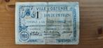 Noodgeld 1F OOSTENDE 1915, Postzegels en Munten, Bankbiljetten | België, Los biljet, Ophalen