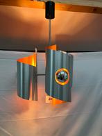 Vintage space age hanglamp, Polam, geborsteld aluminium, Huis en Inrichting, Ophalen of Verzenden, Zo goed als nieuw