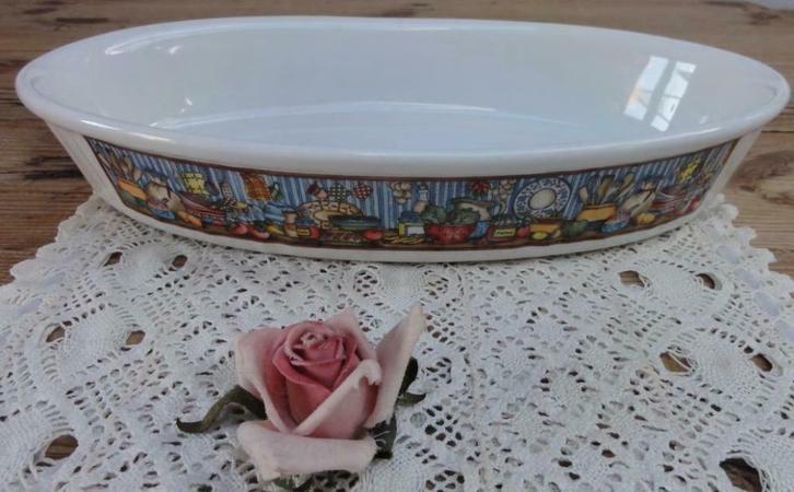 Italiaanse ovenschaal met mooie landelijke keuken afbeelding, Maison & Meubles, Cuisine | Vaisselle, Comme neuf, Balance ou Balances