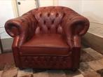 CHESTERFIELD CLUB FAUTEUIL LEDER OXBLOOD RED, Huis en Inrichting, Fauteuils, Ophalen, Zo goed als nieuw, Leer