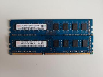 2×4GB DDR3 RAM 1333 Mhz beschikbaar voor biedingen