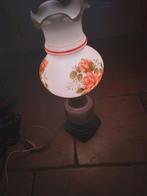 Opaline gebloemde lamp, Antiek en Kunst, Ophalen