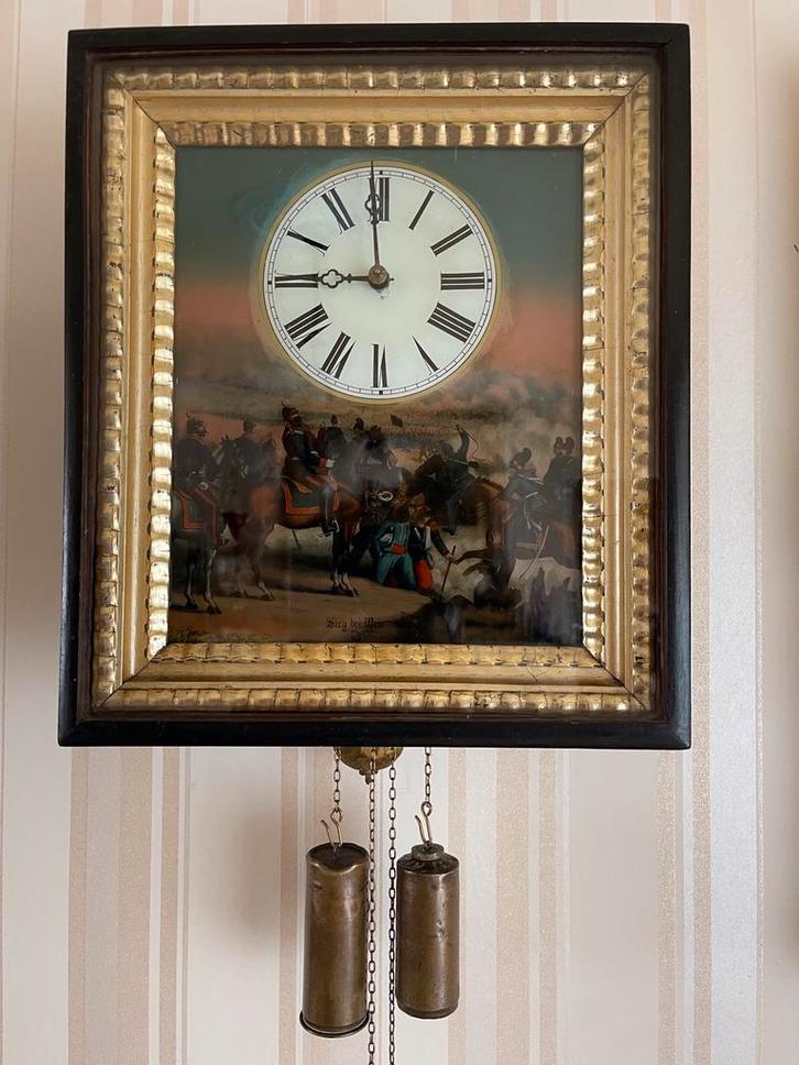 Zeer historische en zeldzame Zwarte Woud Rahmenuhr, ca 1871, Antiek en Kunst, Antiek | Klokken, Ophalen