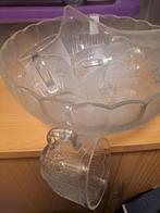 Punch bowl met 6 glazen, Ophalen, Zo goed als nieuw